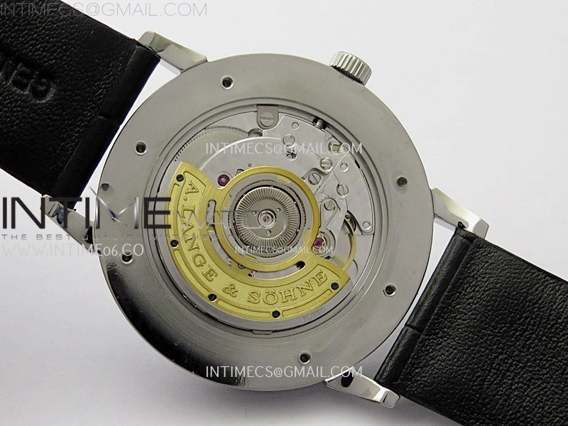 Saxonia Thin 211.026 SS SVF Silver dial On Black Leather Strap A2892
